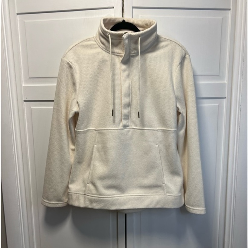 Avalanche Women’s Zip Mock Neck Textured Fleece Pullover Sweatshirt Size Medium